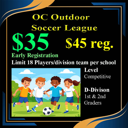 #0102 D-Division Competitive Outdoor Soccer - 1st, 2nd Grade